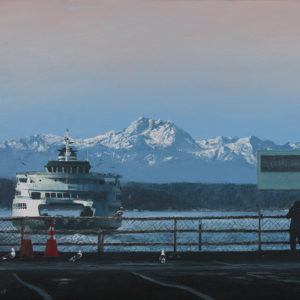 A Ferry Boat Launch - Acrylic on Canvas