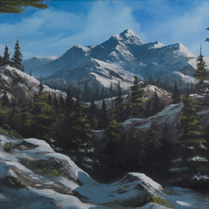 A Mountain's Peak - Acrylic on Canvas