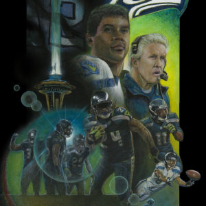 Seattle Seahawks 2013-14 © NFL - Acrylic and Colored Pencil on Board