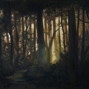A Sunlit Trail - Acrylic on Canvas